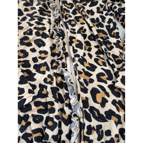 Posh Peanut Lana Leopard Footie Ruffled Zippered One Piece Baby Girl 18-24M - Picture 5 of 6